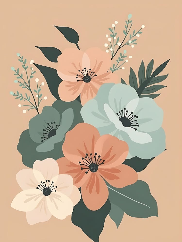 Delicate Pastel Blossoms