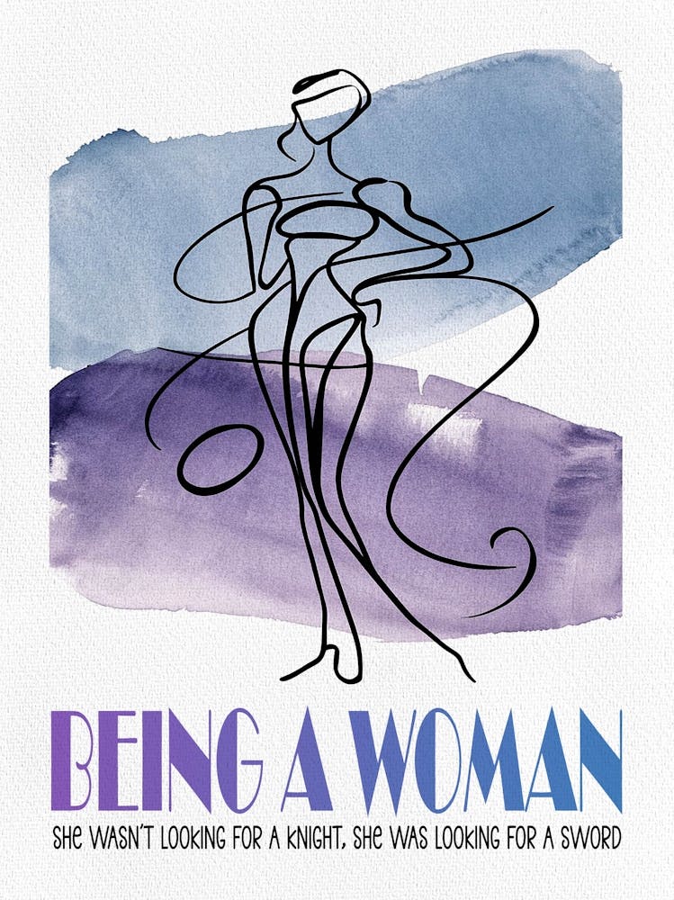 Single Line Woman Painting
