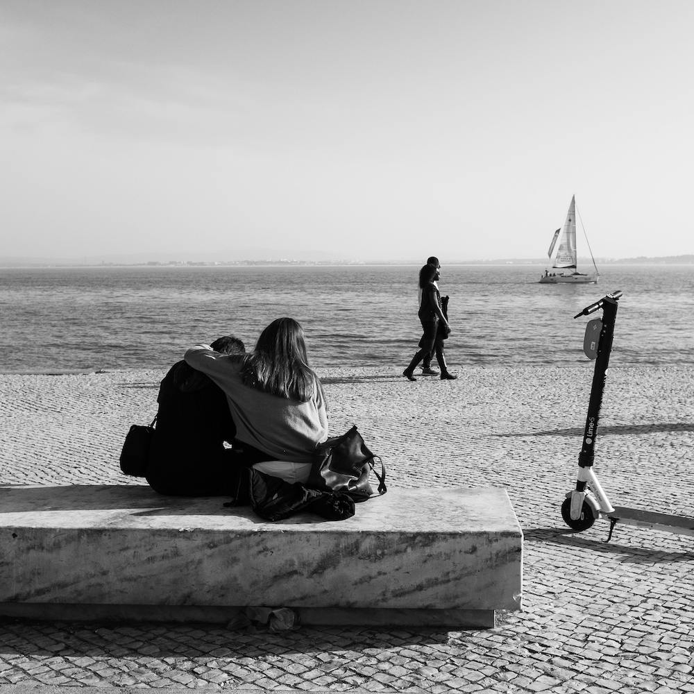 Sur le front de mer de Lisbonne Carré