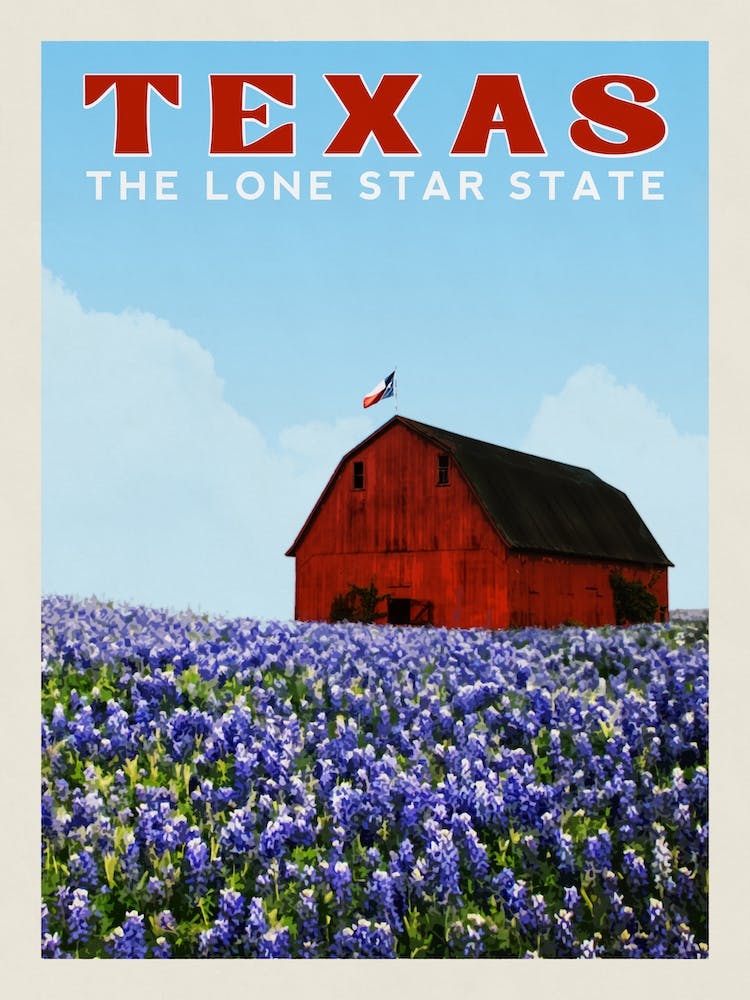 Texas Travel Poster
