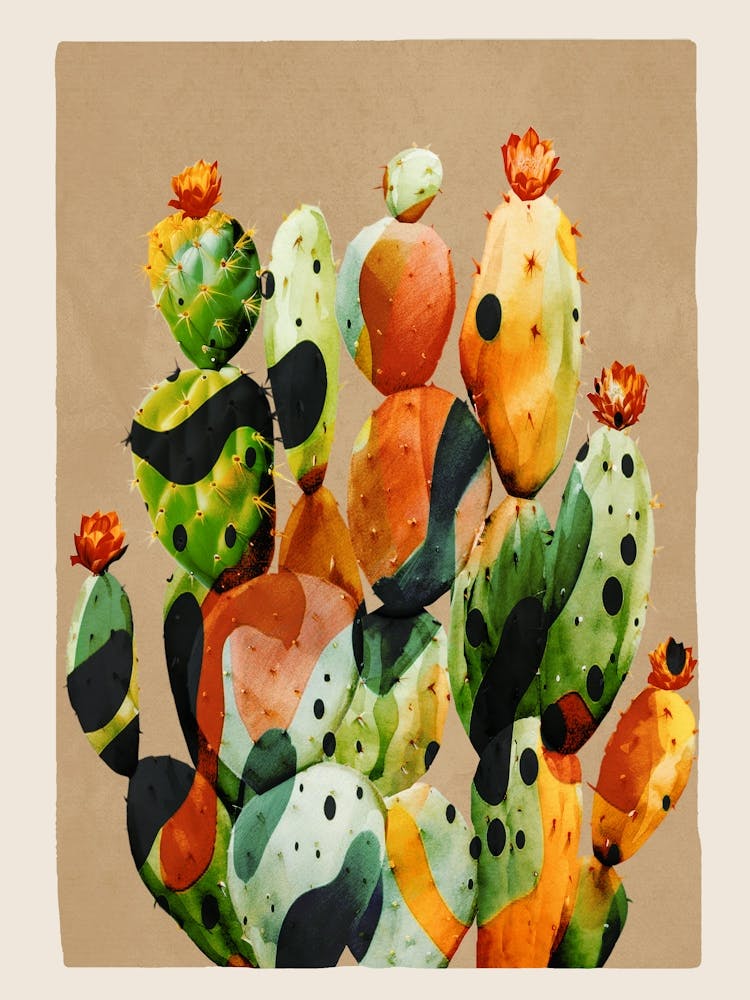 Abstract Modern Cactus 1