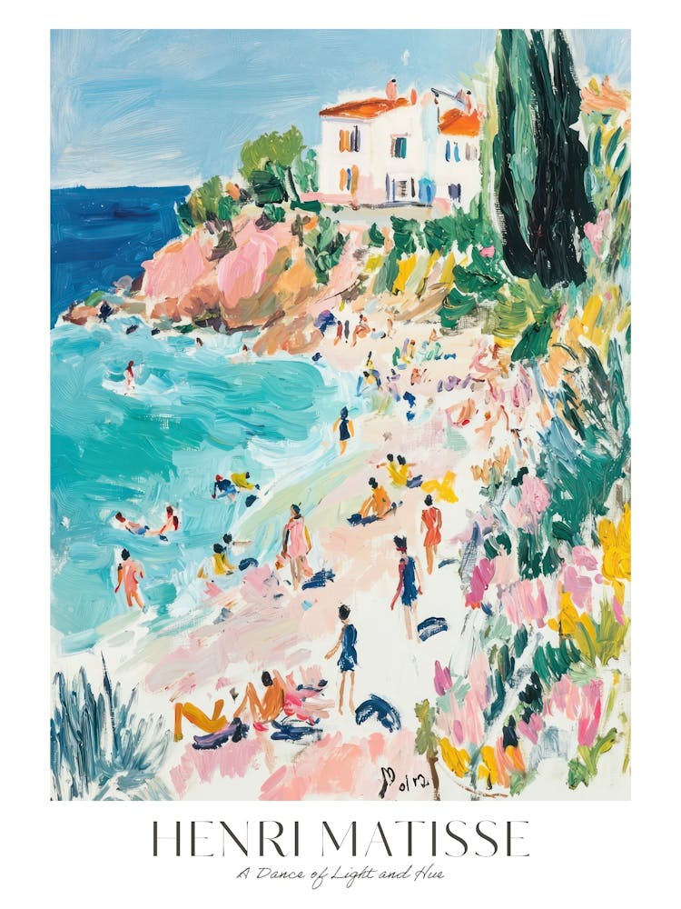 Matisse Print Beach Coast Eclectic Maximalist Trendy Decor Matisse Gift Idea