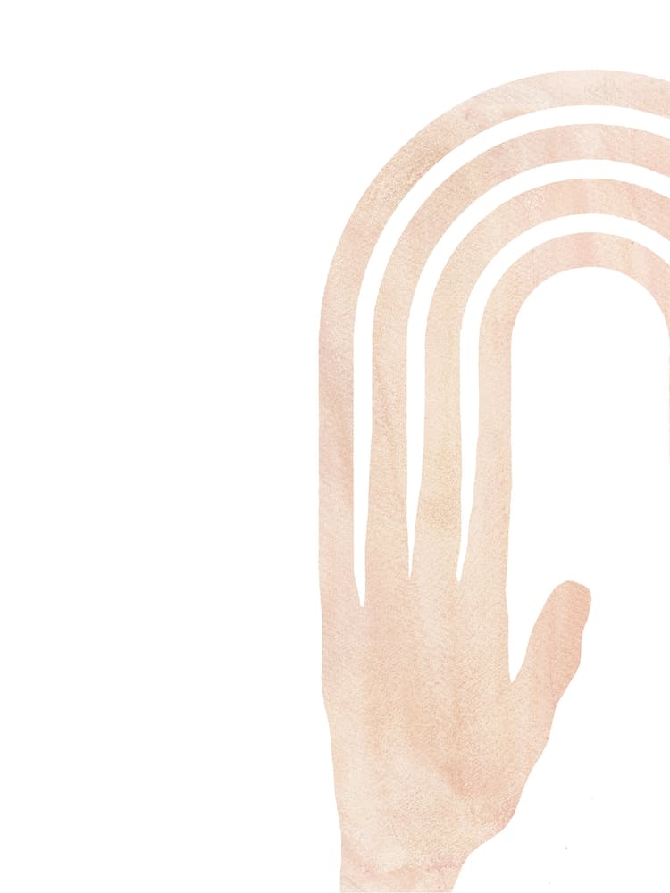 Pastel Rainbow Hand
