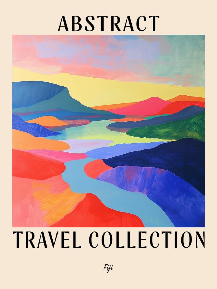 Abstract Travel Collection Poster Fiji 2