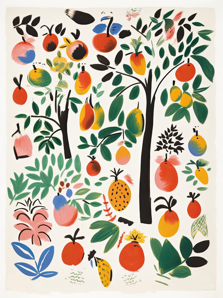 Orange Fruit Drawing 2