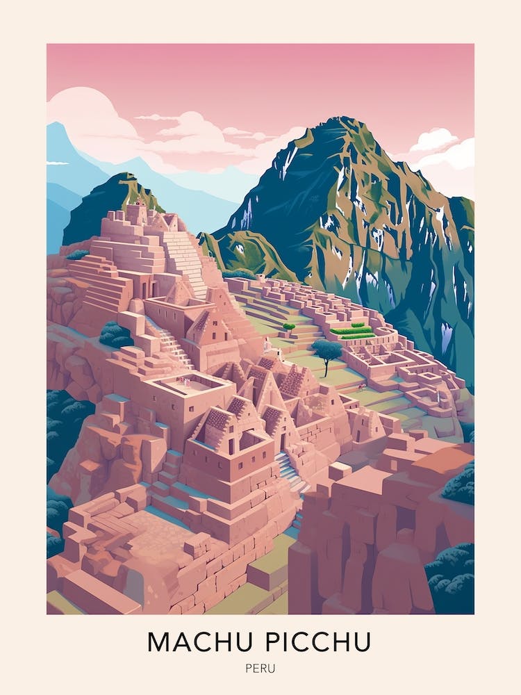 Machu Picchu Peru Reiseposter