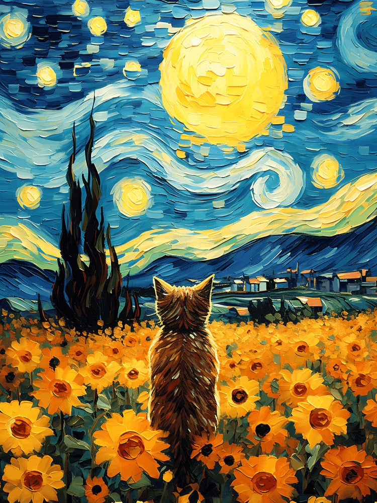 Starry Night Cat