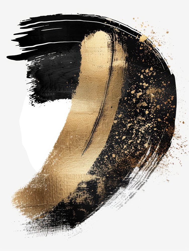 Gold Brush Stroke 1