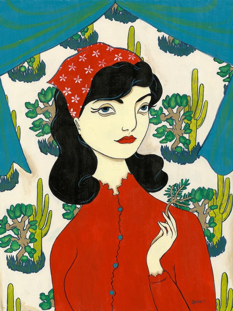Woman With Plant Specimen 