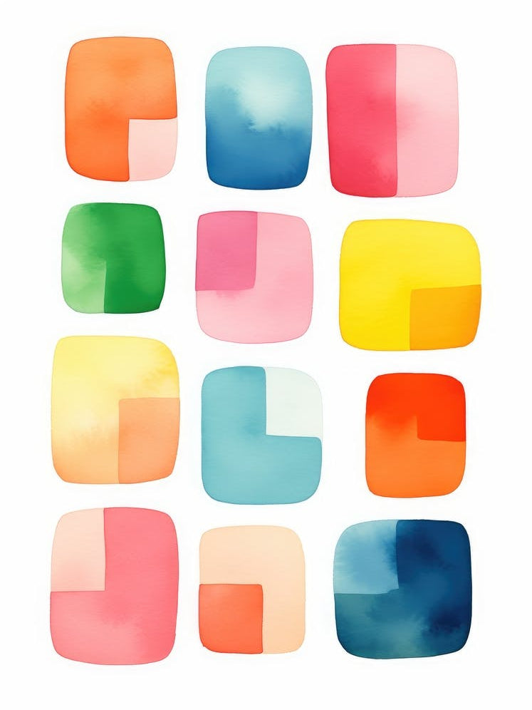 Watercolor Squares 2