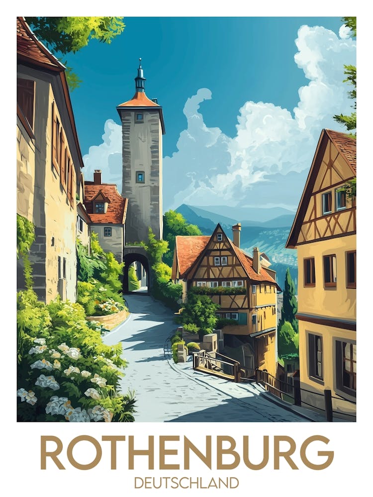 Affiche de voyage Rothenburg