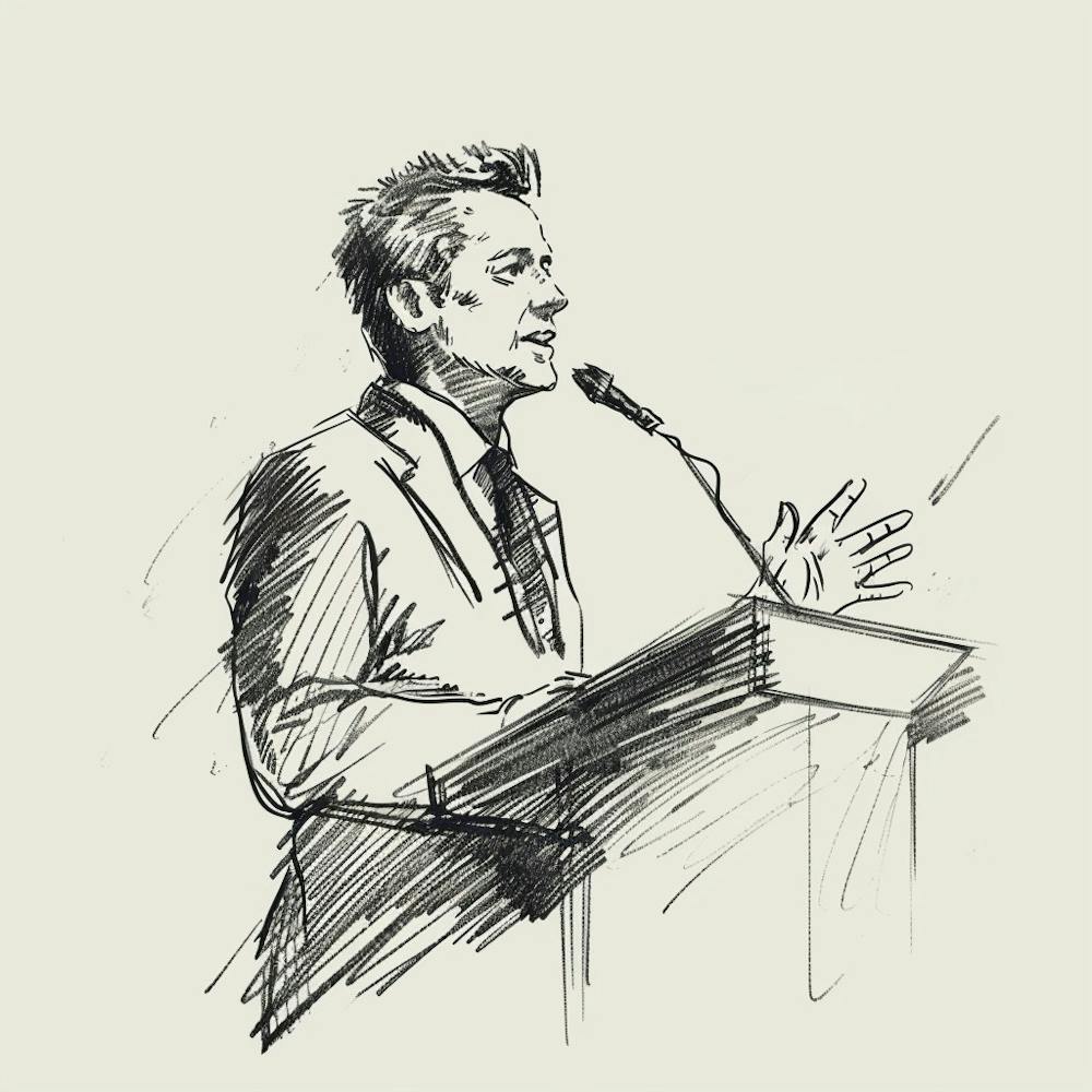 Man Giving A Speech 1