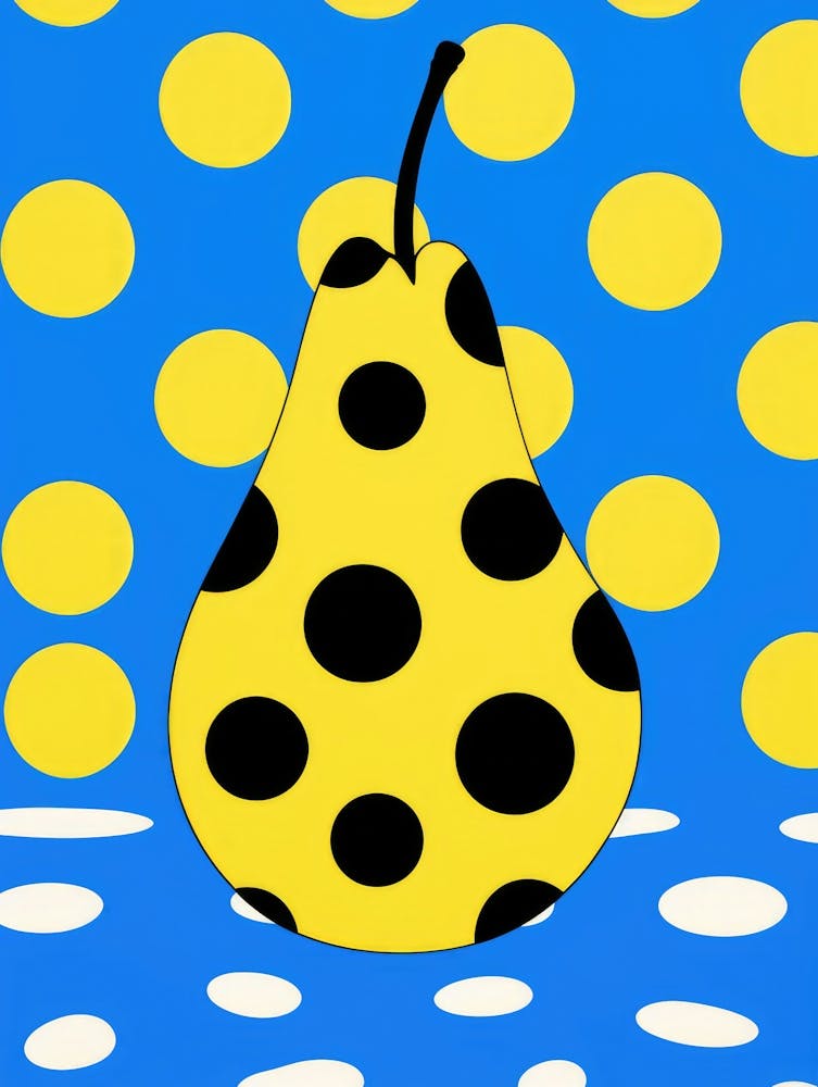 Poire et Points Pop-art 1