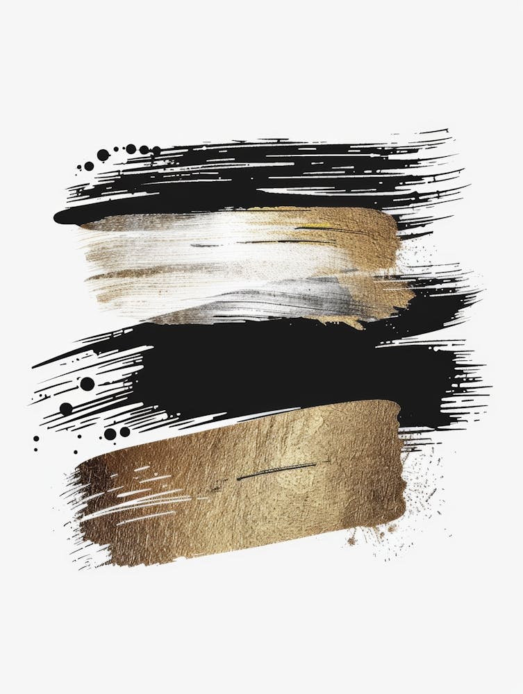 Gold And Black Brush Strokes 23
