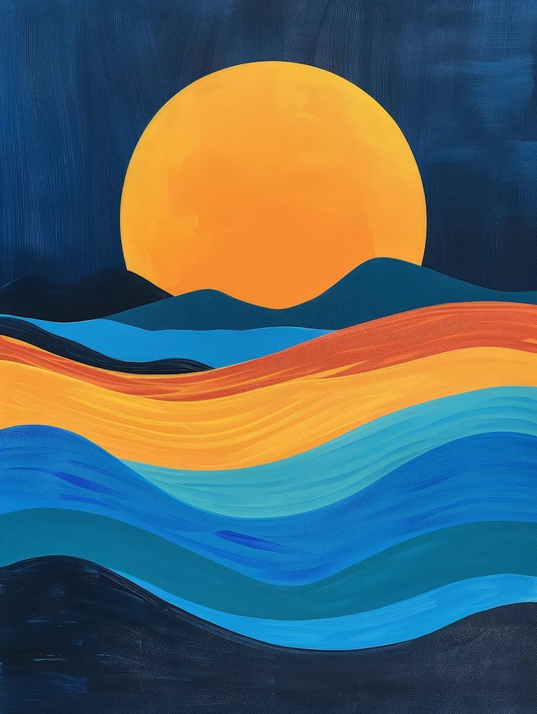 Sunset Over The Ocean 44
