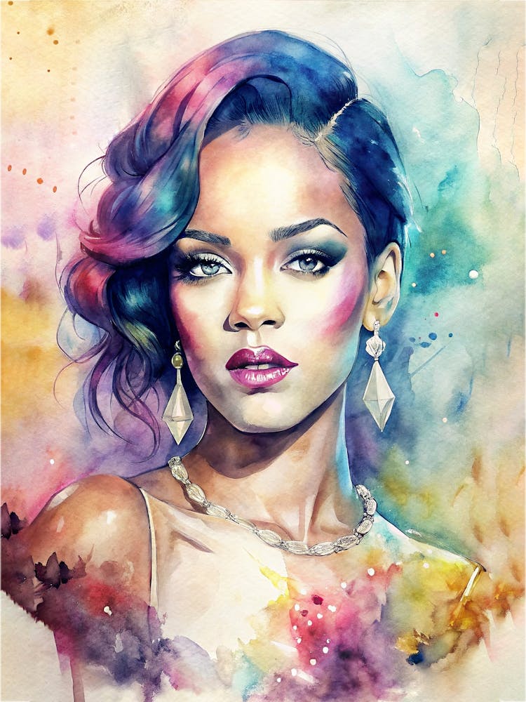 Rihanna In Watercolor
