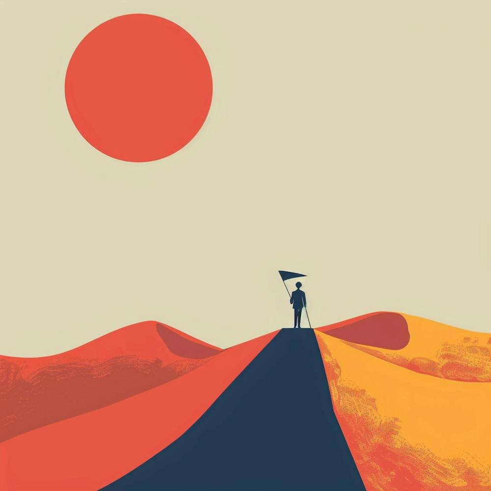 Homme Dans Le Désert