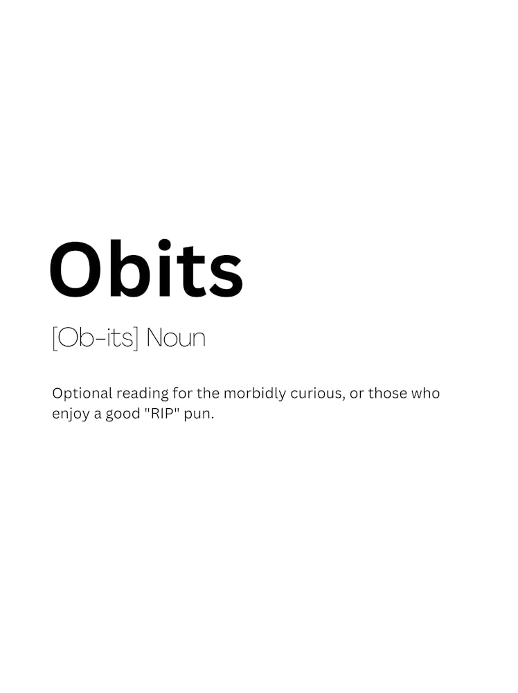 Obits Definition Meaning