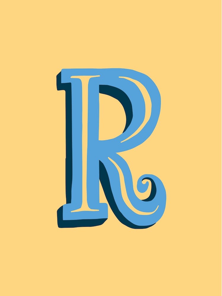 Letter R Typographic