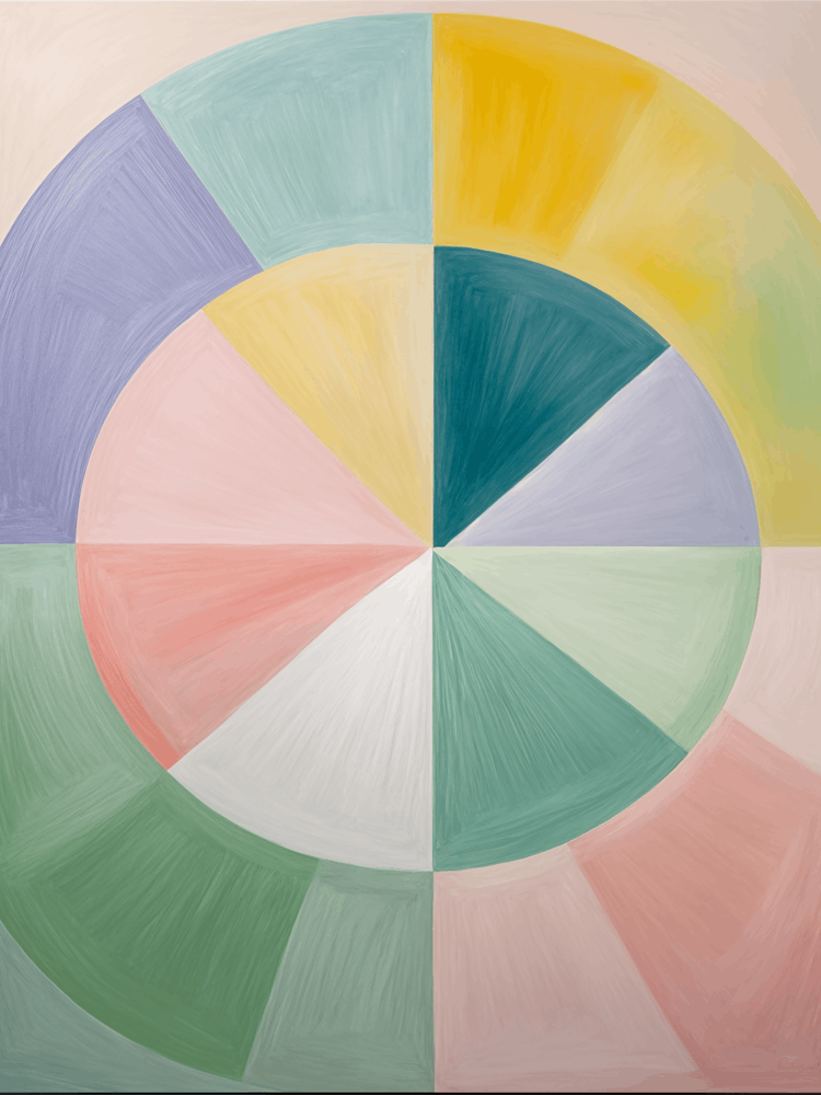Pastel Abstract Circle no2 1