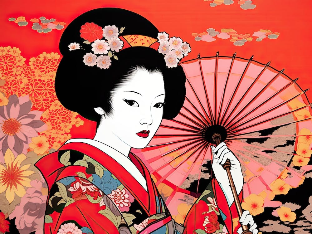 Geisha Face Pop Art 6