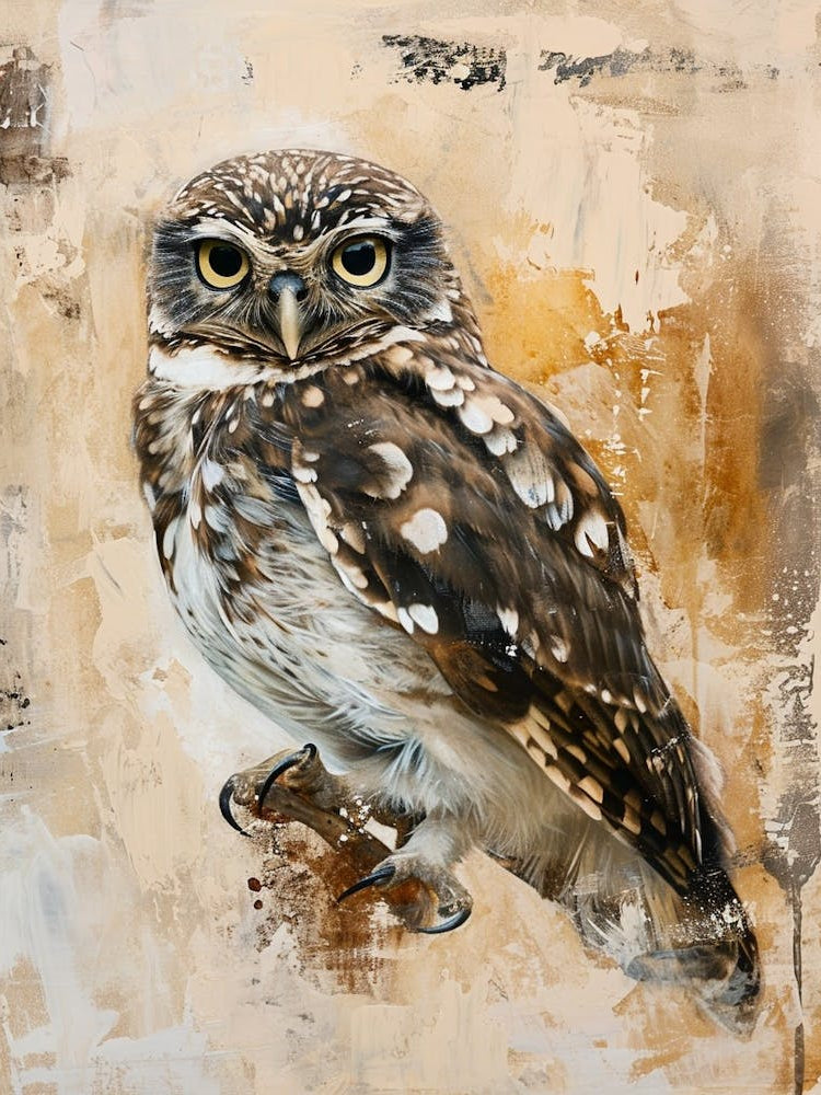 Brown Fish Owl Painting 2