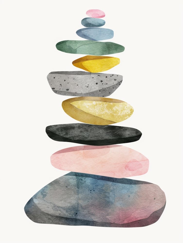 Stack Of Stones Canvas Print 1