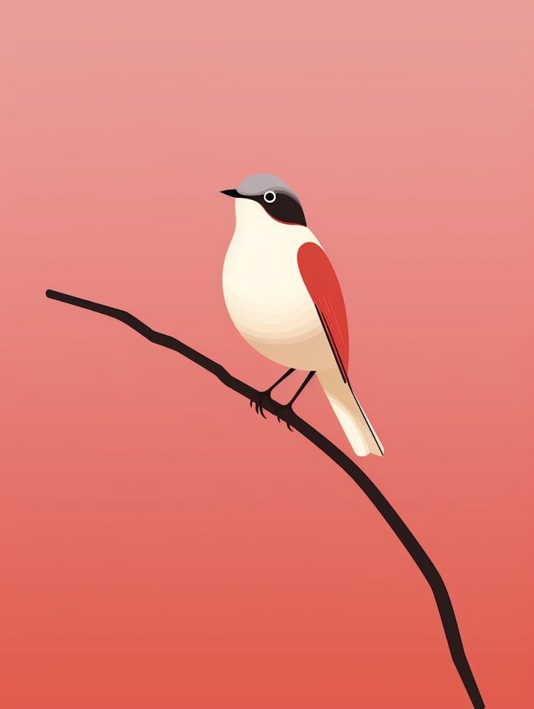 Minimalist Robin 3 Illustration