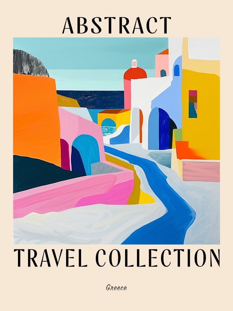 Abstract Travel Collection Poster Greece 5