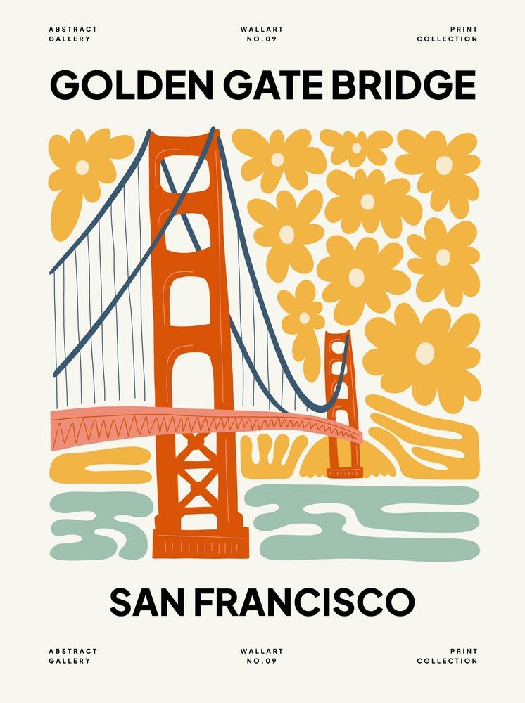 Golden Gate San Francisco Travel Matisse Style