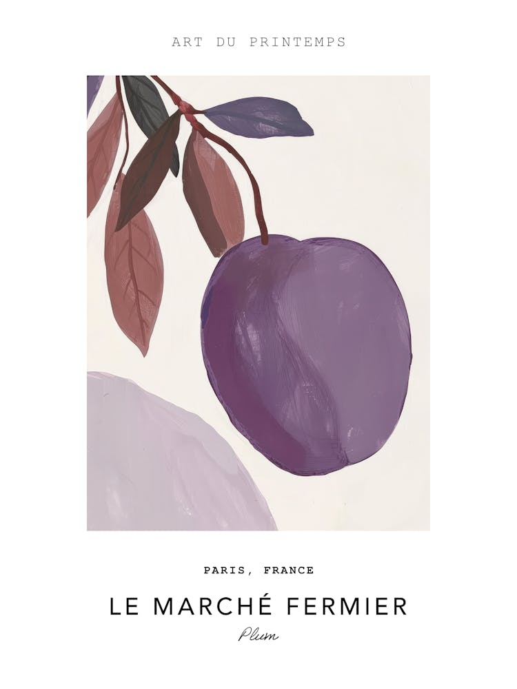 Plum Le Marche Fermier Poster 1