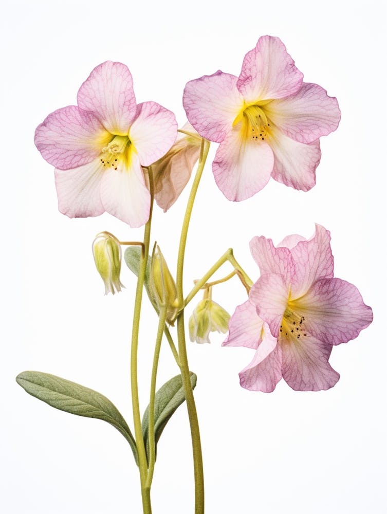 Gepresste Wildblumen-Botanikkunst Twinflower 3
