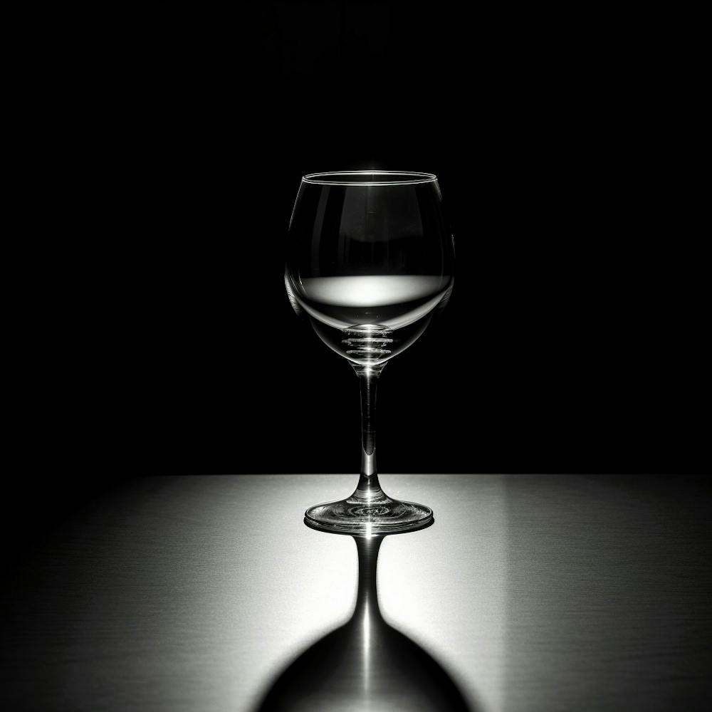 Ombre d'un verre à vin