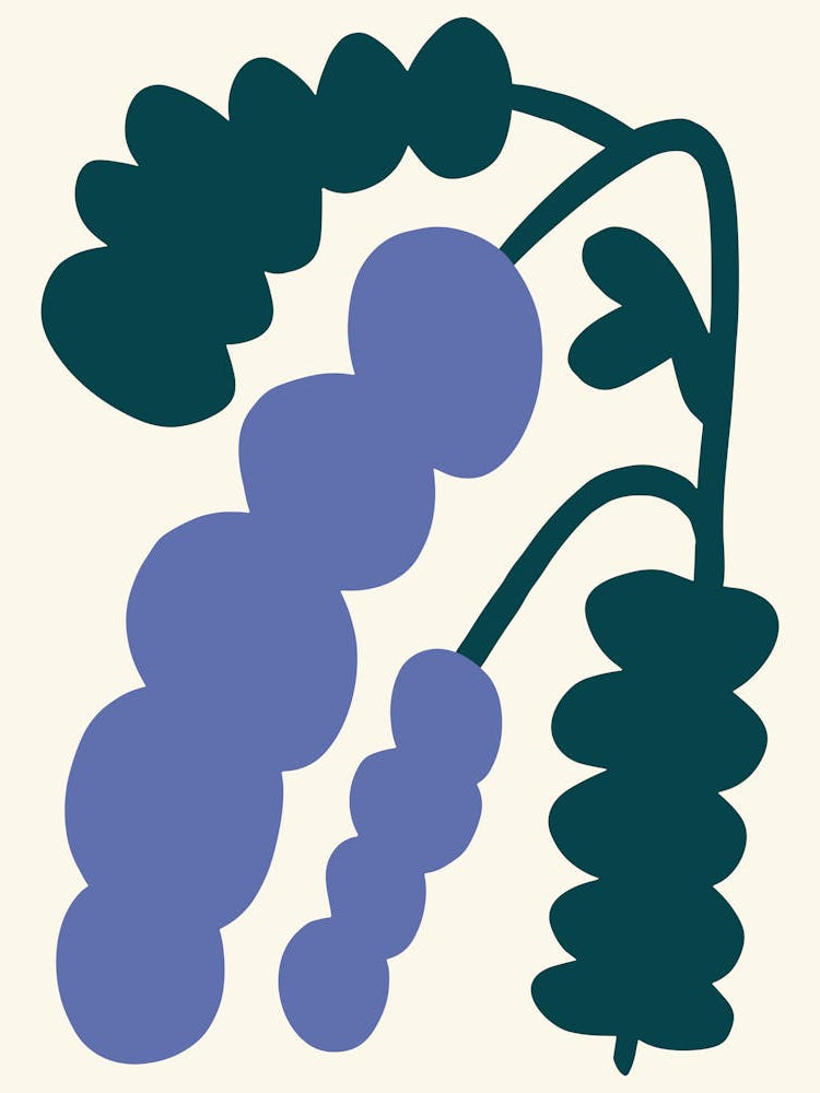 Botanical Print Floral Lavender Naïve