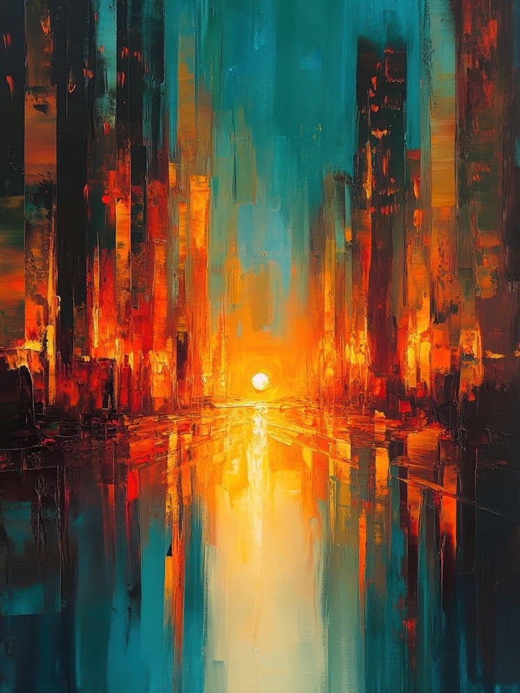 Sunset In The City Canvas Print