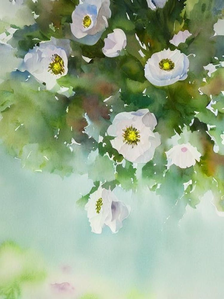 Riesen-Federanemone Märchenbuch-Aquarell