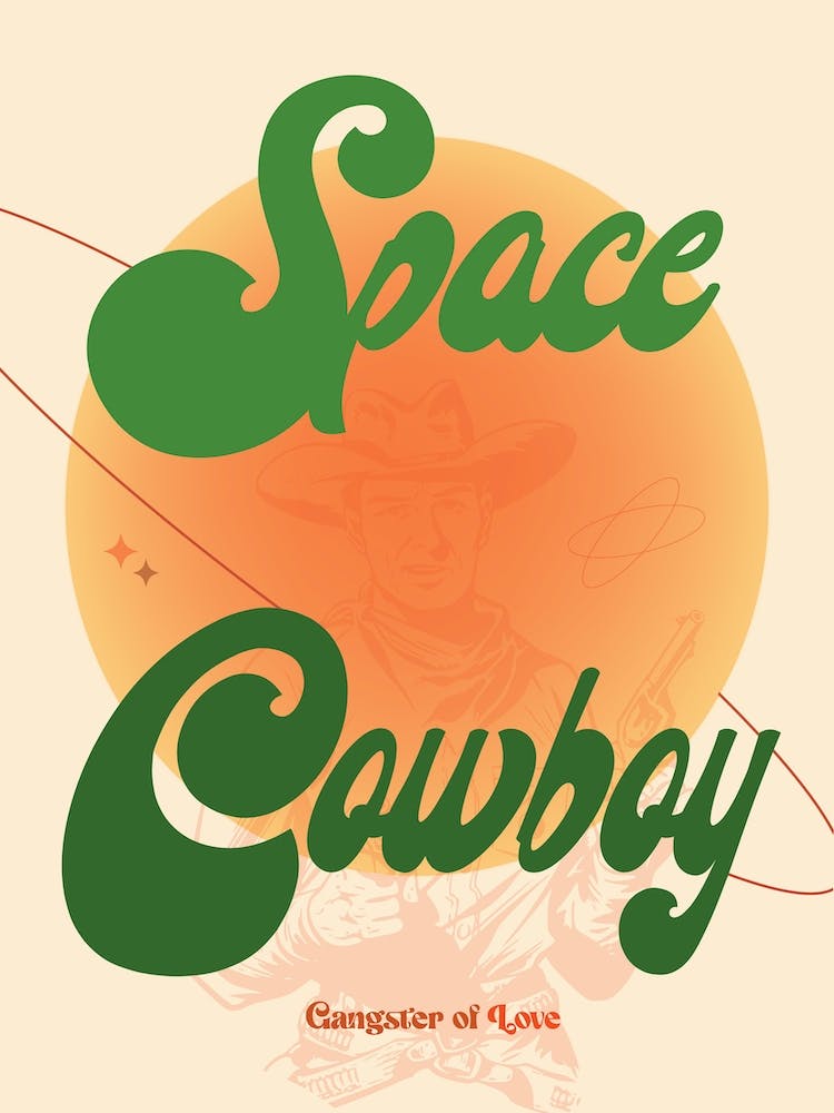 Space Cowboy Retro Western Aesthetic