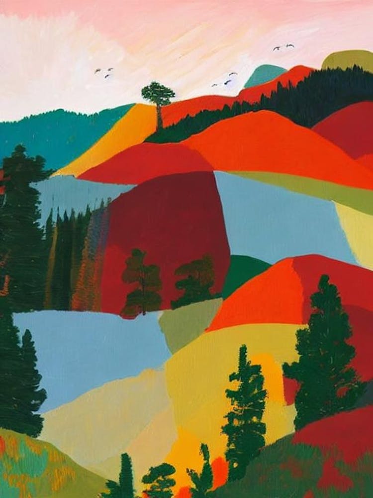 Sierra Nevada National Park Spain Abstract Colourful