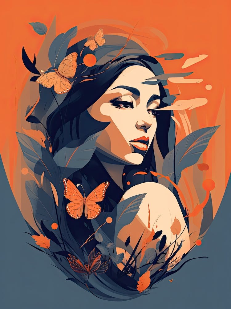 Bloom Body Woman Boho Illustration 9