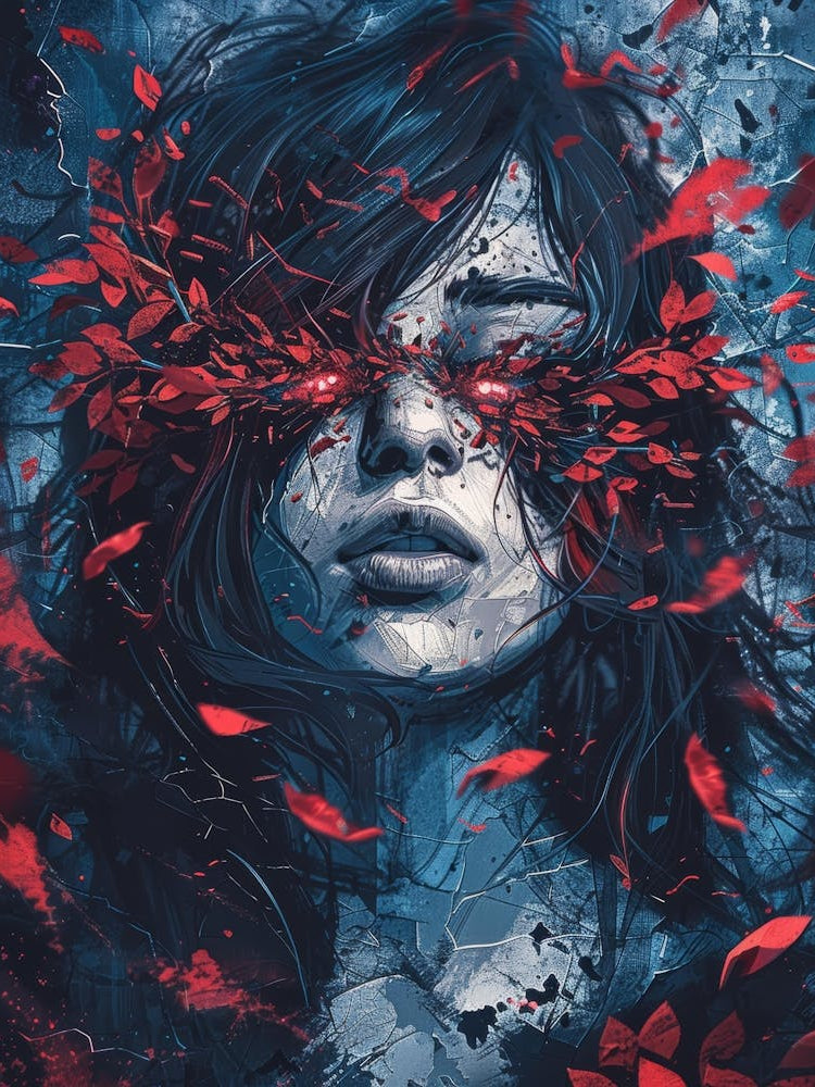 Girl With Red Eyes 1