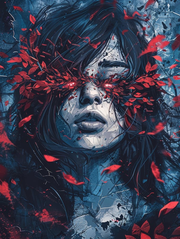 Girl With Red Eyes 1