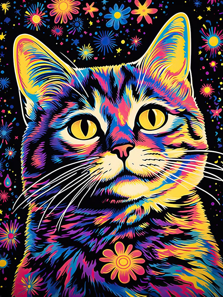 Himmlische Pfotenabdrücke, Psychedelische Katzen-Serie