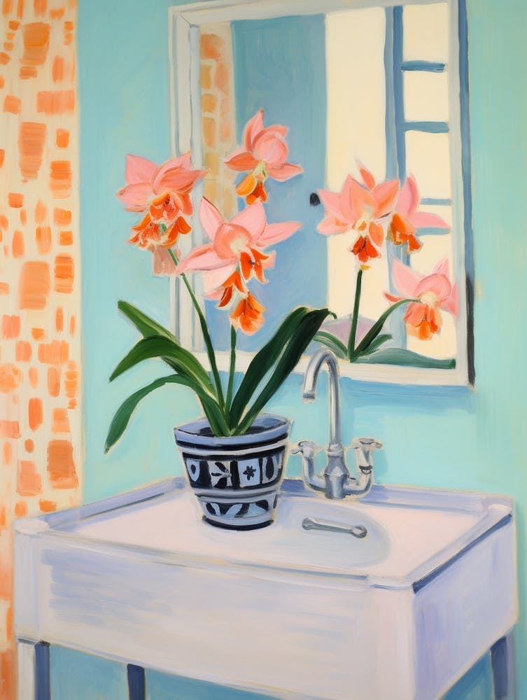 A Vase With Orchid, Flower Bouquet 2