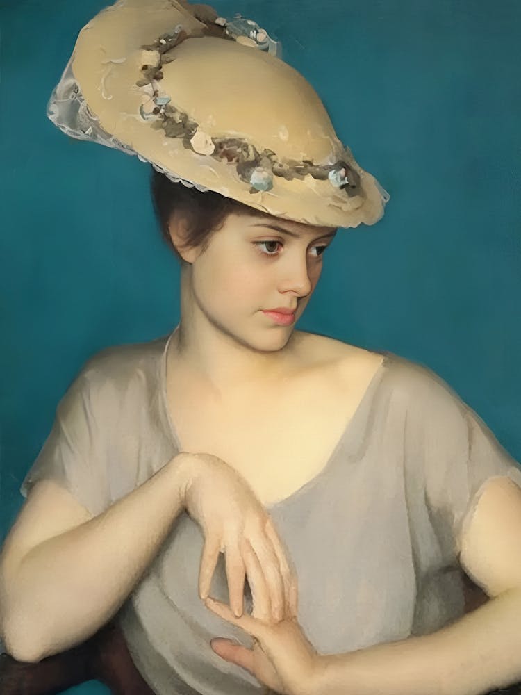 Dame mit Hut, Vintage Frauenporträt