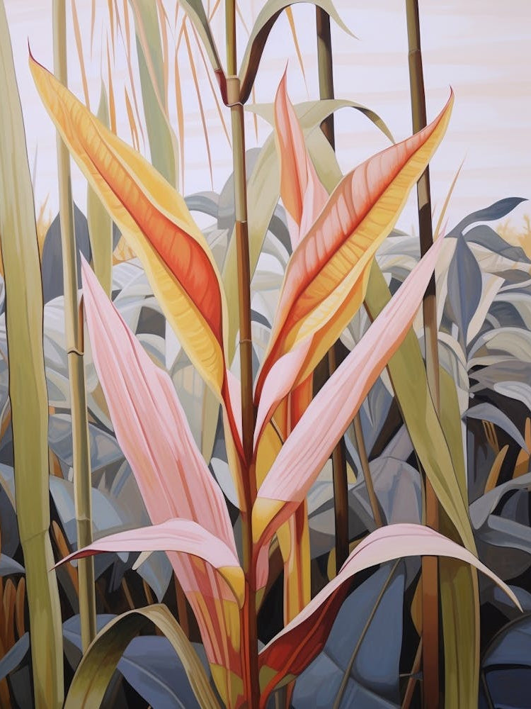 Heliconia 2 Flower Painting