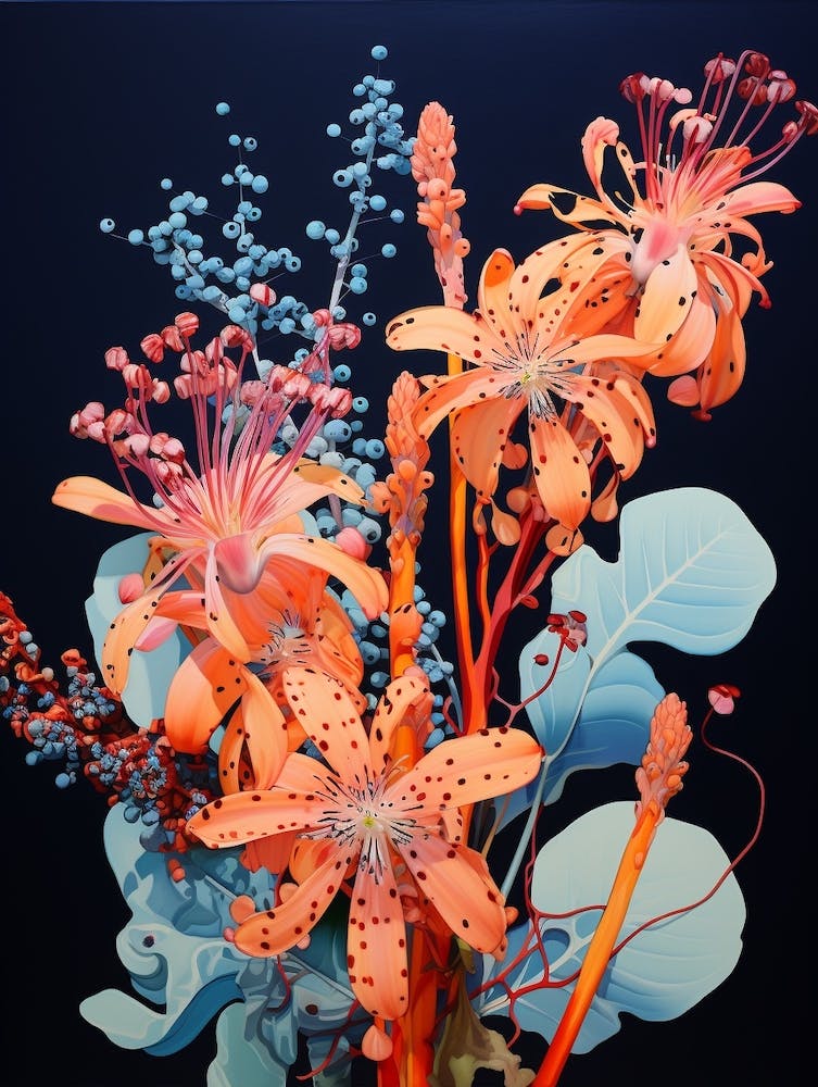 Surreal Florals Kangaroo Paw 2 Flower Painting