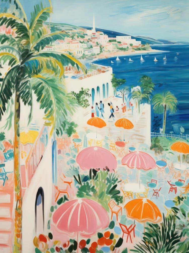 Capri   Italy Beach Club Lido Watercolour 4