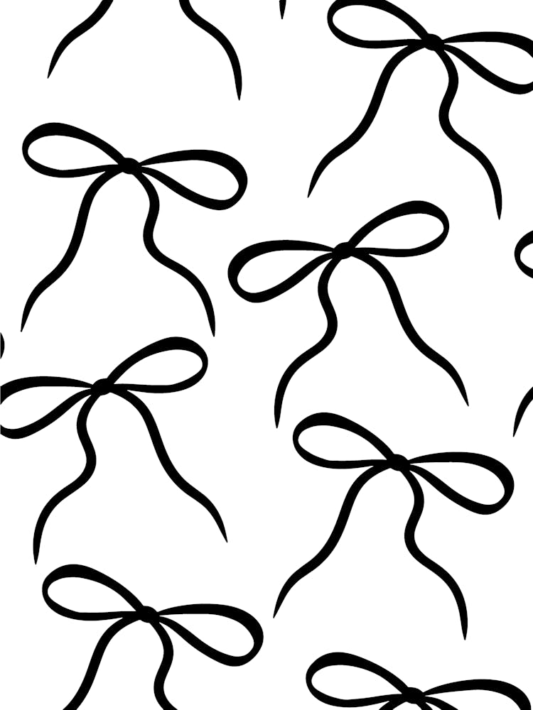 black Bows on a white background pretty