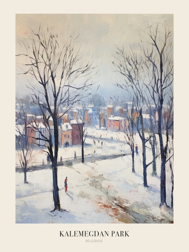 Winter City Park Poster Kalemegdan Park Belgrade Serbia 3