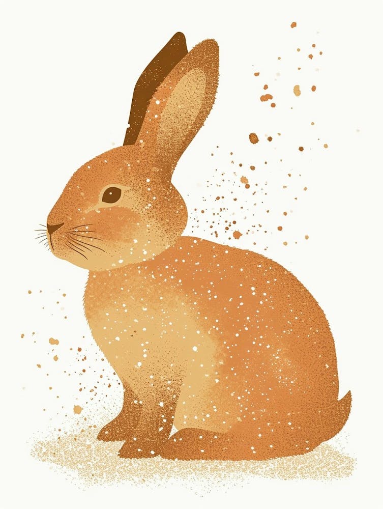 Cinnamon Rabbit Nursery Illustration 4